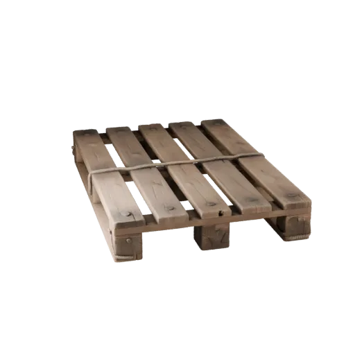 Medieval Wooden Pallet 3D model, three-quarter front view, Unreal Engine viewport, showing wood planks, form detail.