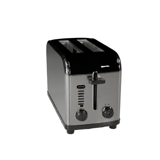 Compact Toaster render detail 3D model, close-up hero shot, with clean topology and PBR shading on the appliance.