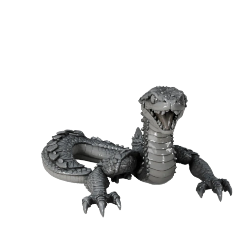Mamba Noir Haute Poly Modèle 3D - Actif STL Détaillé pour Impression
