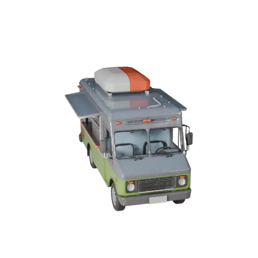Food Truck 3D Model for Blender - Render Ready Asset