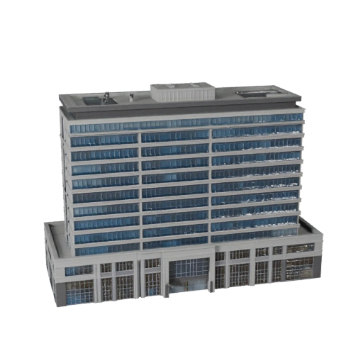 Hohes Poly Forschungsinstitut Büro 3D-Modell für Archviz