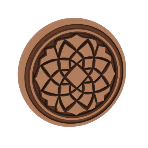 Intricate Geometric Wood Carving
