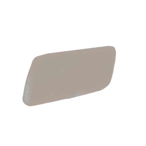 A 3D render of a smooth, abstract shape with soft, flowing curves and a matte beige finish, set against a black background.