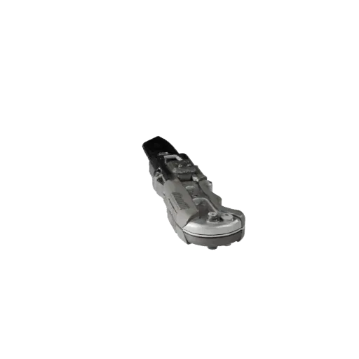 Precision Utility Knife 3D model, side profile view, technical viewport render, showing painted metal, clear grip zones.