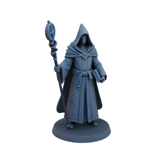 Dark Fantasy Dark Elf Wizard Miniature STL