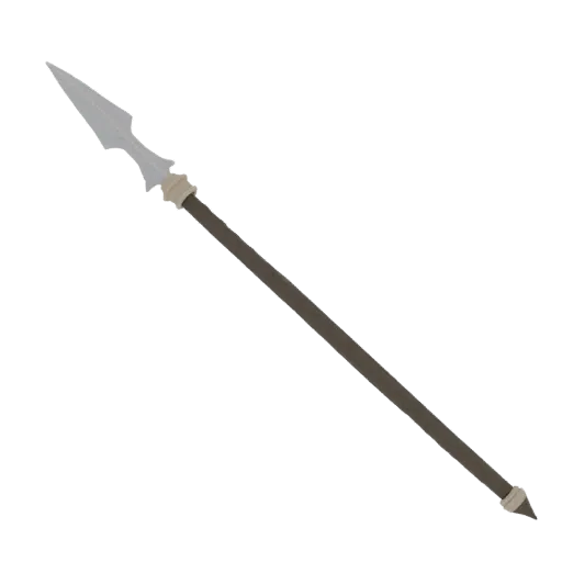 3D model of a Sarissa, ancient Greek spear with a long shaft and sharp tip, on a white background