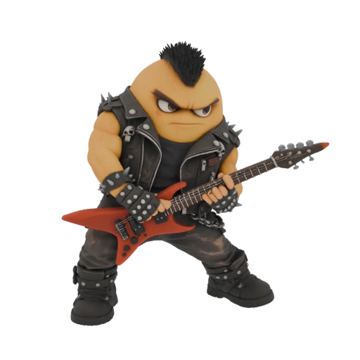 Heavy Metal Rocker Character 3D Model