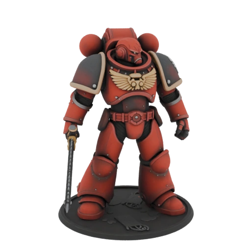 Space Marine in Power Armor with Chainsword