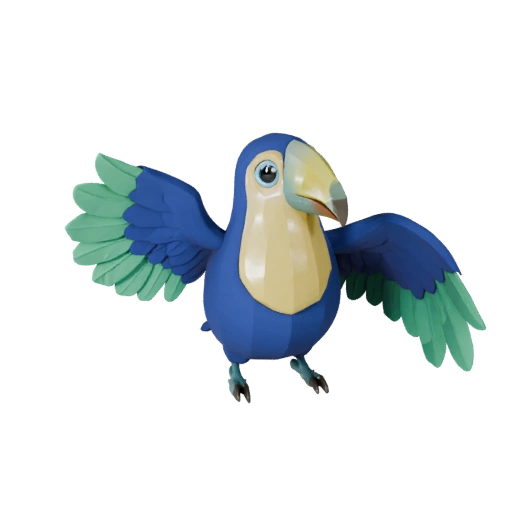 Modello 3D Tucano High Poly - Asset STL Dettagliato per la Stampa