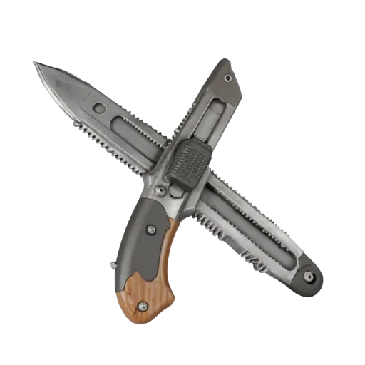 Precision Utility Knife Realistic 3D model, three-quarter studio render, showing painted metal, clear grip zones.