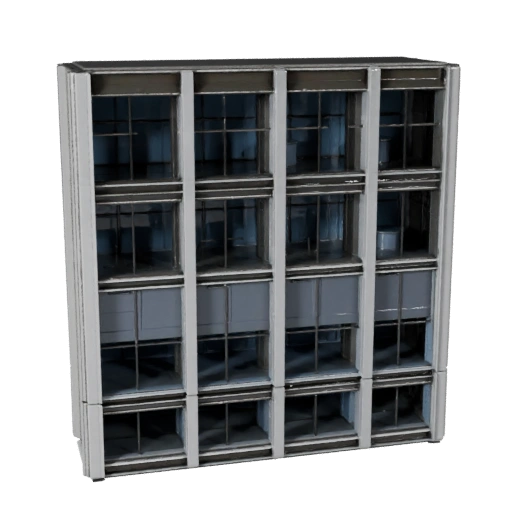 Vorhangwand-Fassade 3D-Modell für Blender - Render-Asset