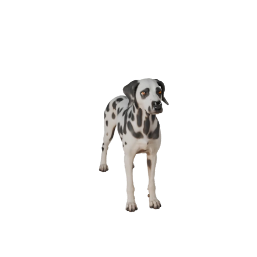 Realistischer Dalmatiner Hund 3D Modell - Rigged PBR Asset für Spiele