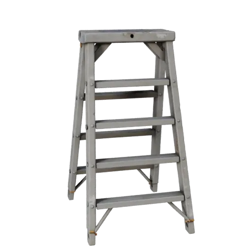 Construction Ladder Realistic 3D model, three-quarter studio render, showing concrete, site-ready silhouettes.