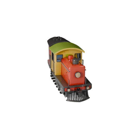 Cartoon Dampflokomotive 3D Modell für stilisierte Spiele