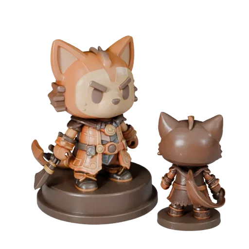 Vinyl Animal Figurine STL printable 3D model preview showing pose, three-quarter display angle