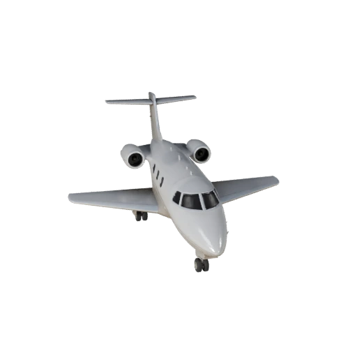 Jato Particular Modelo 3D para Blender - Asset Pronto para Renderização
