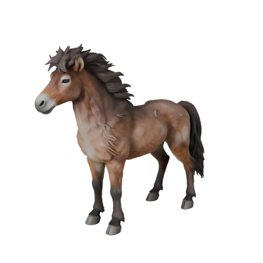 Modelo 3D de Mula para Blender - Asset PBR con Texturas | Libre de Regalías