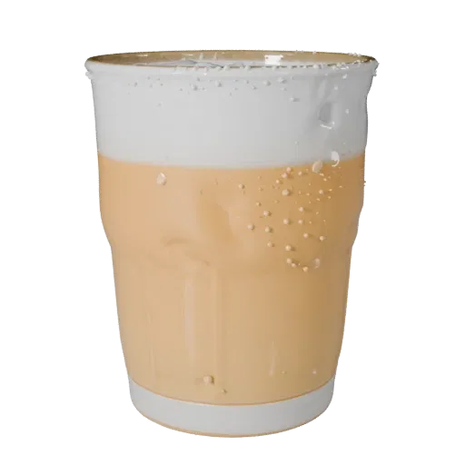 Cold Juice Glass 3D model, three-quarter front view, Unity viewport, showing glass, container shape.