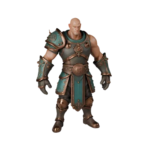 Realistic Battle-Hardened Mage Character Model - Rigged