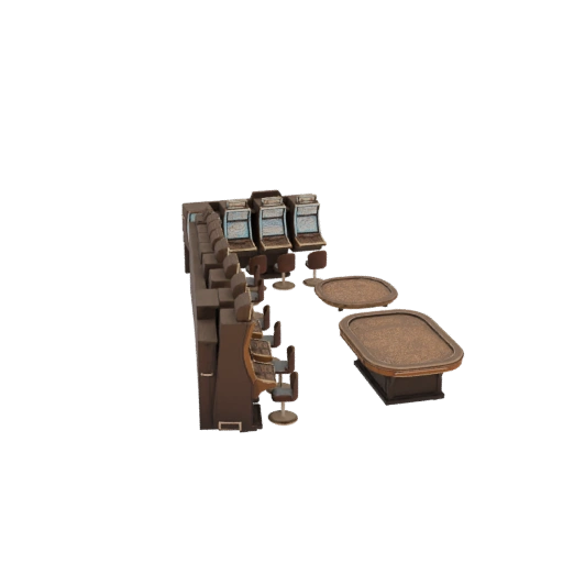 Casino Slot Machines and Tables Diorama