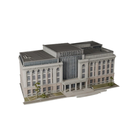 Edificio Museo Modelo 3D para Unity - Activo de Juego para Arquitectura