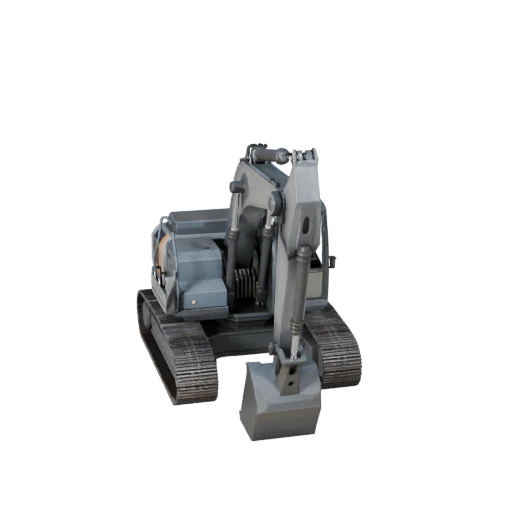 Low Poly Bagger 3D-Modell für Unity & Unreal PBR Asset