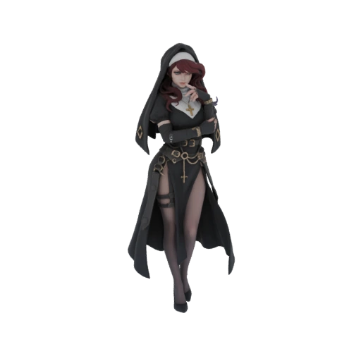 Gothic Nun 3D Model