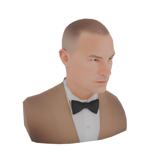Man in Tuxedo Bust 3D Model