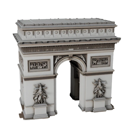 Modelo 3D de Arco del Triunfo de Alto Poligonaje para Visualización Arquitectónica