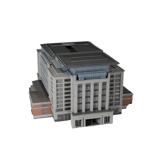Modelo 3D de Edificio de Museo - Activo Realista de Archviz