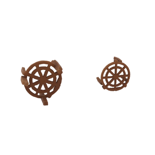 Brown Wheel-Shaped Objects