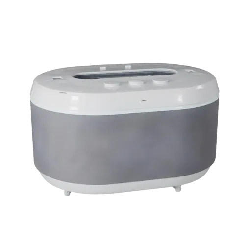 Voice Controlled Smart Speaker Low Poly 3D model, game viewport three-quarter view, showing white plastic, form detail.