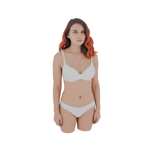 Woman in White Lingerie 3D Model