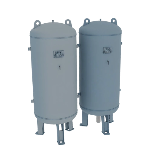 Two Vertical Air Tanks
