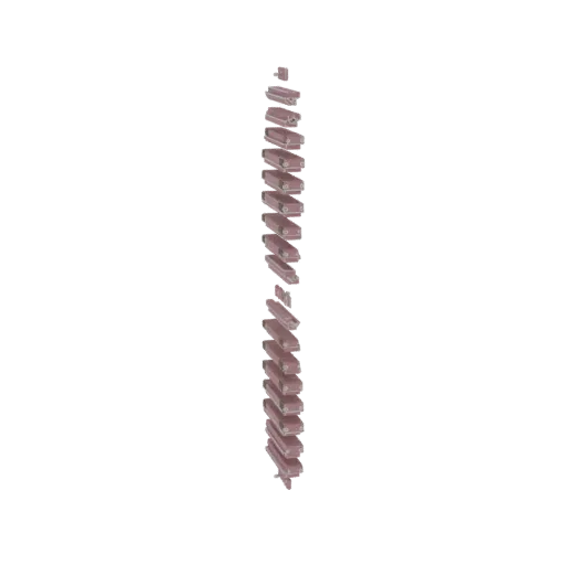 3D model render of a modular chain link fence, showing connected panels and posts with a metallic texture.