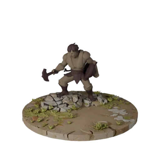 Forest Display Plinth stylized 3D model preview showing rim shape, three-quarter game view, height and ground texture