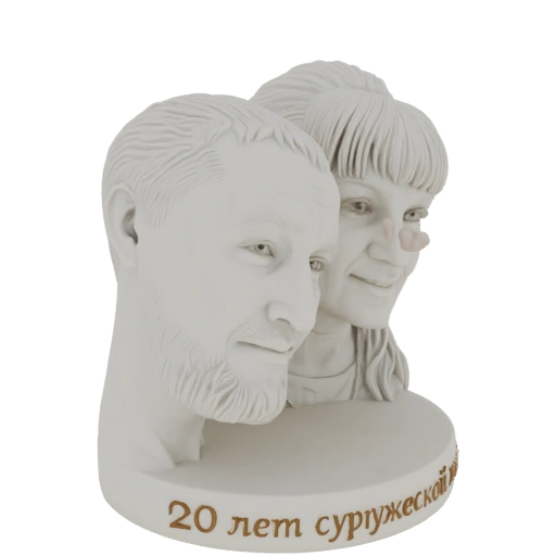Couple Bust with Anniversary Inscription