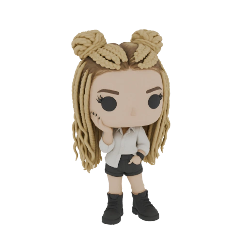 Anime Girl with Dreadlocks Funko Pop 3D Model