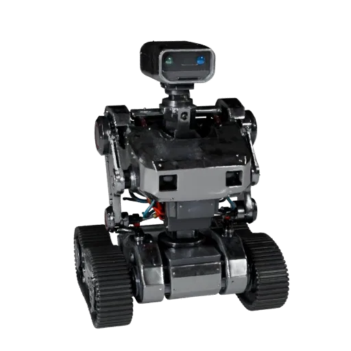 Research Service Robot Modular 3D model, isometric modular kit view, showing metal frames, robot form.