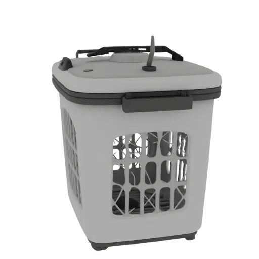 Modern Laundry Basket Printable 3D model, isometric STL render, showing ceramic, recognizable everyday shapes.