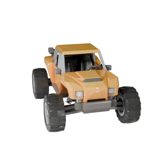 Modèle 3D Low Poly Dune Buggy pour Asset PBR Unity & Unreal