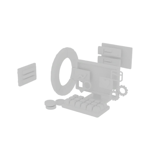 Retro Computer Setup 3D Model