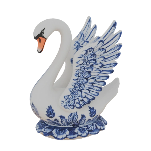 Delft Blue Swan Figurine