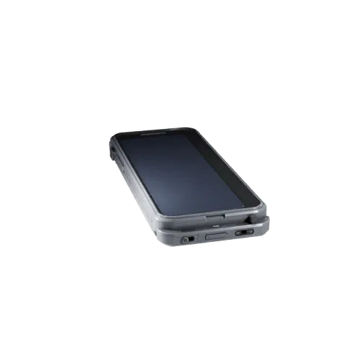 Rugged Gaming Phone High Poly 3D model, close-up studio render, showing glass screens, thin device proportions.