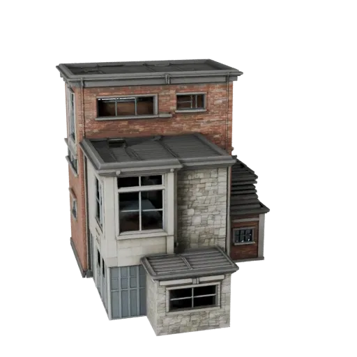 Modular Sci Fi Building Kit Unreal Engine-ready 3D model, Unreal Engine viewport, showing modular building kit materials and architectural detail