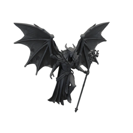 خيال Lich Necromancer مصغر STL - جناح مفرود