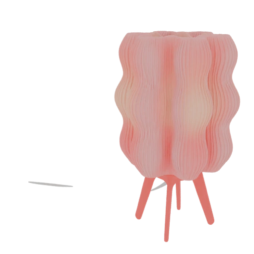 Wavy Pink Lamp