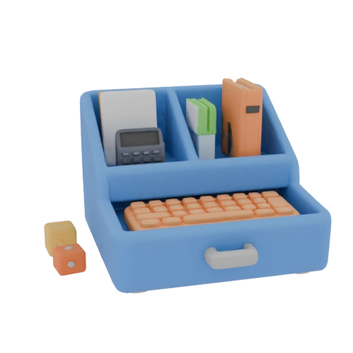 Desktop Organizer with Keyboard