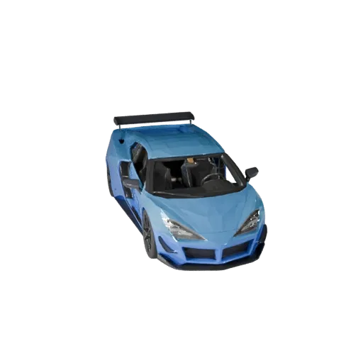 Low Poly Sports Car 3D Model for Unity & Unreal PBR Asset