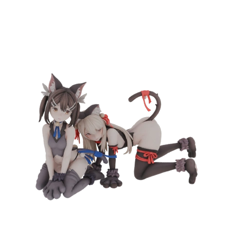 Neko Girls Duo 3D Model